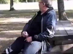 Jack and cum in public