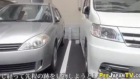 Japanese Girls Spied Peeping – Hot Public Restroom Encounter in Carpark!