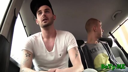 Sucking gay's dick in a car