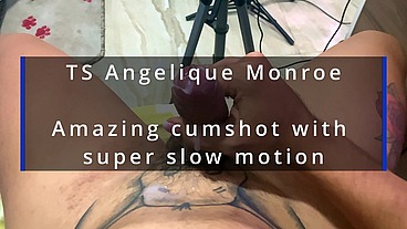 TS Angelique Monroe - Amazing cumshot