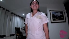 I Wear My Sisters Nurse Outfit To Visit The Hospital Patients And Get Their Cum Out With My Pussy