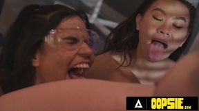 OOPSIE - Dorm Chaperone MILF Dee Williams Caught Petite Roommates Kimmy Kimm & Summer Col Having Sex