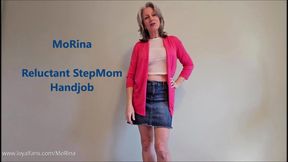 Reluctant StepMom Handjob - MoRina taboo hesitant MILF topless