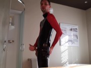 Latex catsuit