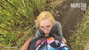 Hot Blond Suck Dico Outdoor and Get Fucked