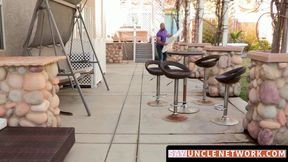 SayUncleNetwork.com - Daddy catches stepson jerking off and gives him a hand in mastu