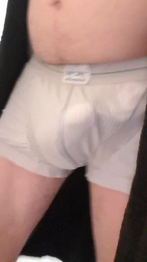 Dad well mounted! In underwear   Clip 1