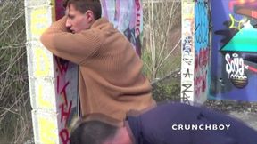 Feminine twink fucked by young straight boy outdoor