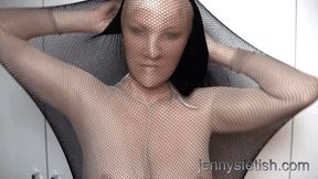 Nylon Encasement Masturbation In Fishnet Cocoon Tube (Remastered Version in FULL HD)