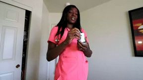 Nurse Paris Luv uses suppository & messy change MP4