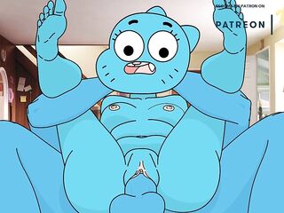 Gumball Manga Nicole Full Nelson position