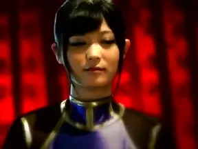 Sultry Leather-Clad Asian Beauty Enjoys Hardcore Gangbang With Her Juggs