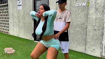 Personal coach fucking the huge fat ass of sexy Savannah Watson - Anal Sex