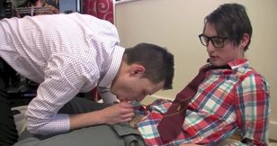 Nerdy gamer boys skip their challenge to fuck and swallow