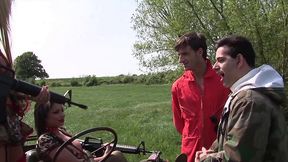 alexis silver and her friend bend over for dick right on the war tank - 4k ultra hd
