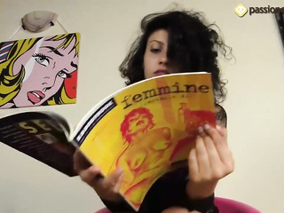 ”Ballet Flats Shoeplay by a Barefoot Brunette”