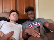 Jocks Jerk Off Together And Bust Their Loads To Porn