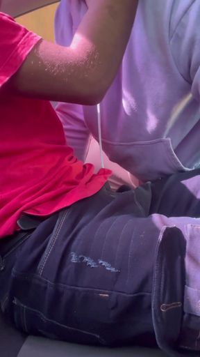 Sucking Straight Buddy in the Car