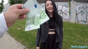 Public quickie for money with hot teen goth girl Alessa Savage