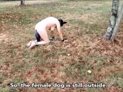 VOST engl - Animalisation 4 dans le jardin pour cette femelle inférieure nue.