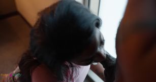 HoneyDippedC swallows the dick before getting fucked