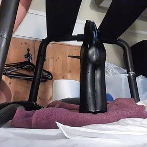 Riding huge dildos on cam