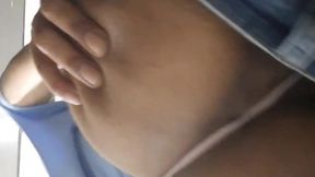 I film my beautiful tits &mdash;  my body &mdash;  ass and my pussy in a thong for social networks