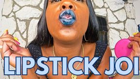 Blue Lipstick JOI I ft Queen Ava - This lipstick fetish scene features dark lipstick, lipstick kisses, masturbation encouragement, face fetish, and cum countdown - 4K MP4