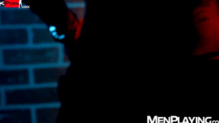 UNLEASH THE Beast Rocky Vallarta SLAVES Tony DAngelos Rock Hard Cock Through a GLORY HOLE