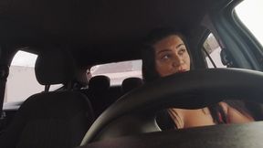 Car Tales: Big-ass Brunette Got Cum on the Back Seat
