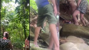 entramos numa trilha pra fazer uma suruba na praia