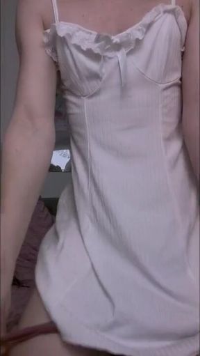 Let your pretty tranny tease you with that big cock