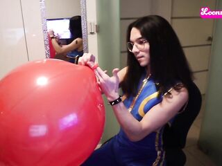 Owllete blows up punch balloon