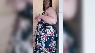 Taracarrider Huge Dress Panythose Takes Toy Stuck to Wall inside Butt