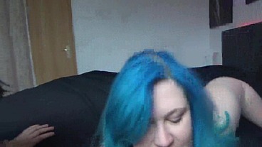 His first ever "1 girl sucking his balls and the other sucking his cock" experience. He exploded within minutes
