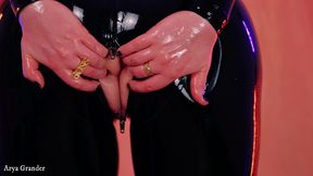 joi jerk off instructions in latex - fetish blonde milf (arya grander)