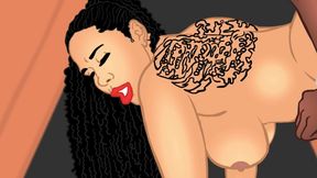 bang bus animated parody king nasir s bbc vs big booty puerto rican queen roguexxx