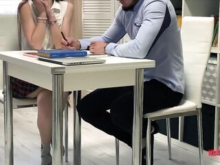 Teacher screws me in my virgin vagina after class