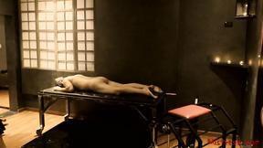 ”Sadistic femdom whipping her submissive”