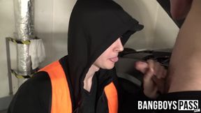 Tempting twink accepts offered cash for cock sucking delight
