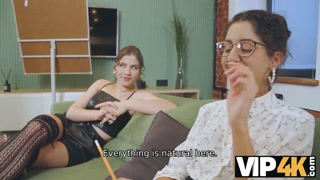 VIP4K. Sexy boss knows how to satisfy her assistant and new office worker