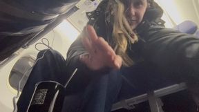 Rose puts her tiny foot worshipper at her feet on the airplane short clip
