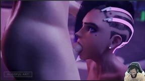 Yinlin Bondage Ride and Creampie, Sombra Gets Face Fucked, Jill Warrick Eats Wet Pussy