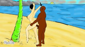 My Wife Fucking Hard on Beach Holiday BBC Very Nice Sunny Day Big Ass Boobs Beautyfull Wife