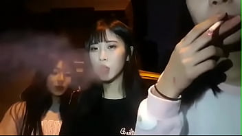 asian girls smoking