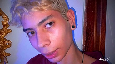 POV you are my voyeur friend and I invite you home to let you watch as I jerk my big cut latino cock until I shoot a big thick cum load - Magic C
