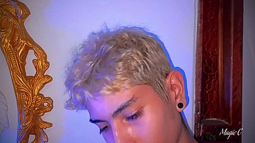 POV you are my voyeur friend and I invite you home to let you watch as I jerk my big cut latino cock until I shoot a big thick cum load - Magic C