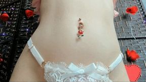 Rose Dangle Ring Belly Button Fingering (HD) WMV