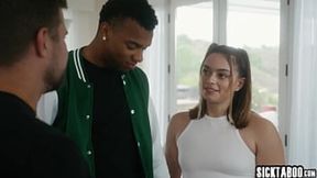 It's time not sexy teen Sophia Burns enjoy three-way hardcore banging