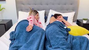 My Friend Gets Turned on in My Bed and We End up Having Lesbian Sex - Naty Delgado &amp; Alicia Trece